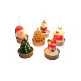 3-Pack Christmas Candle Set – Festliga Dekorationsljus för Julen